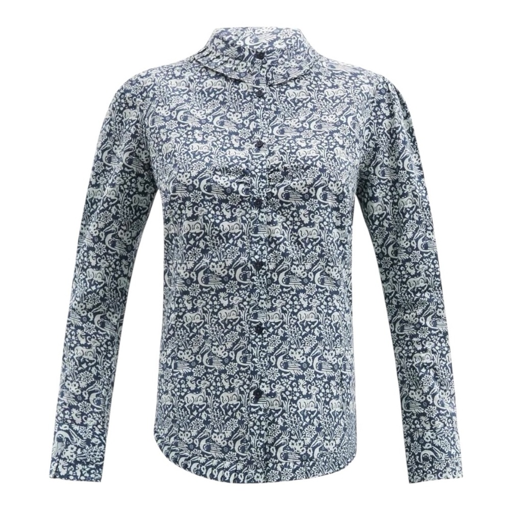 Batsheva x Laura Ashley Cambrie Cotton Blouse US 16
